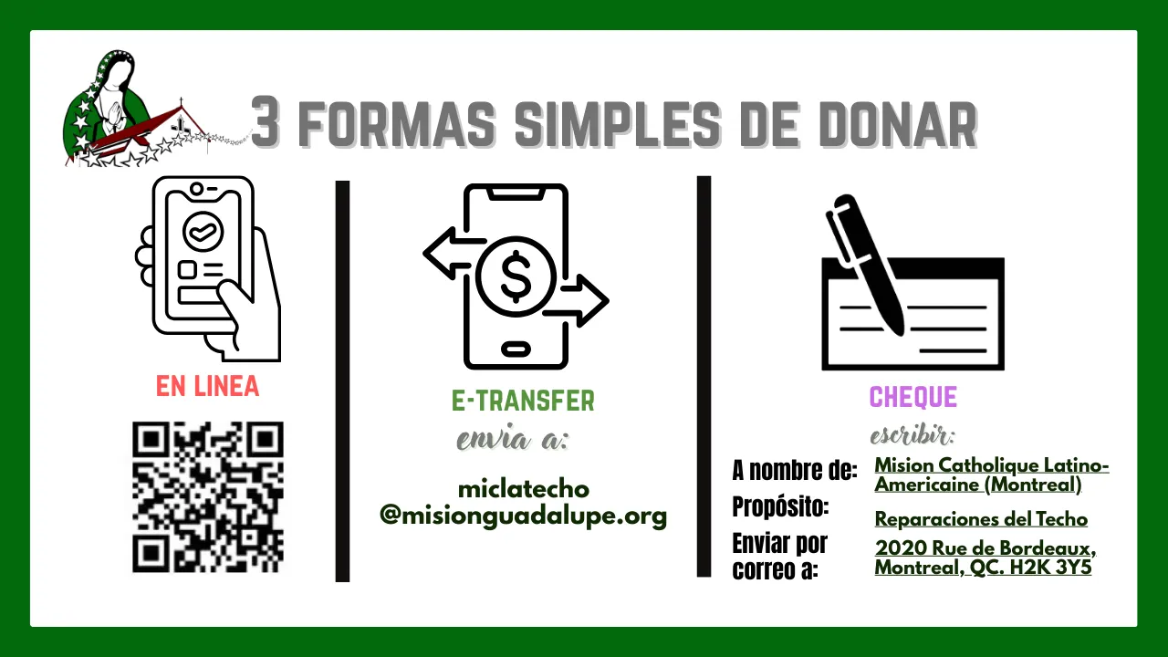 Tres formas simples de donar.